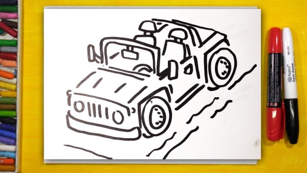 Рисунки маркерами машины