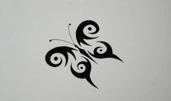 Красивые рисунки черным фломастером