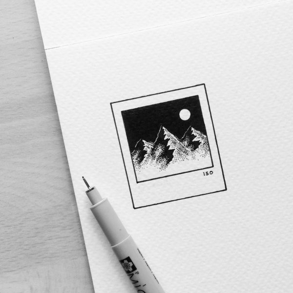 Полароиды рисунки маркерами