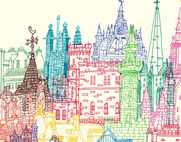 Город фломастерами