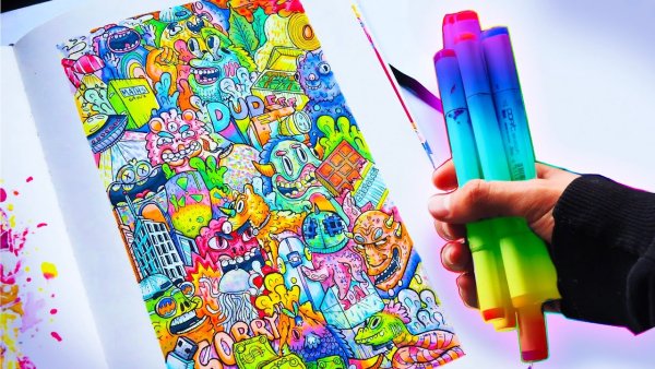 Рисунки для три маркера