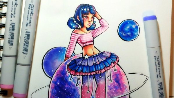 Космос фломастерами