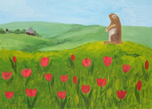 Винсент Ван Гог Wheat field with Cypresses