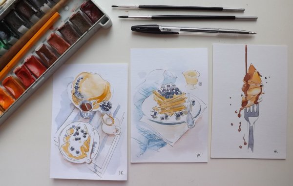 Скетчинг акварелью для начинающих