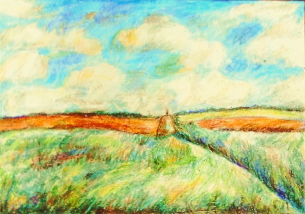 Степь рисунок