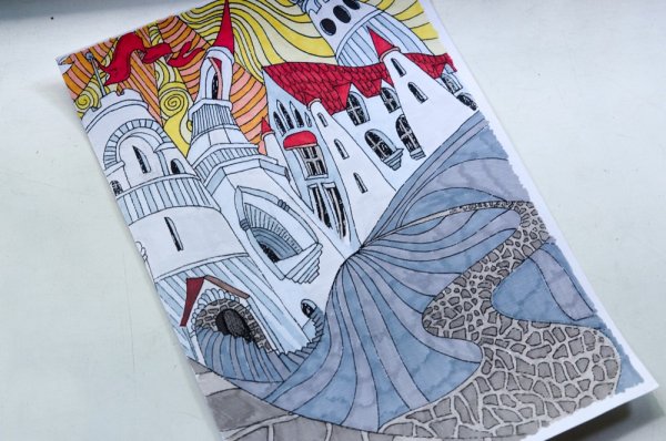 Рисунки большими фломастерами