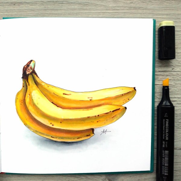 Овощи скетч маркерами