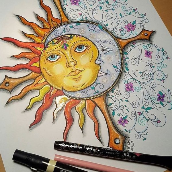 Солнце маркерами