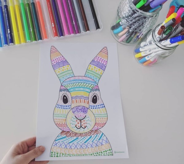 Зайчик фломастером