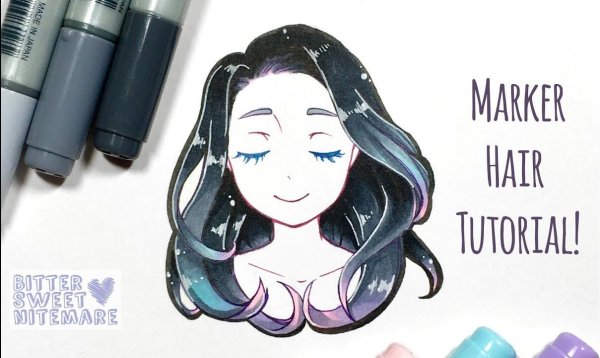 Рисуем волосы макерами