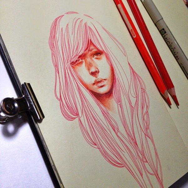 Прически рисунки маркерами