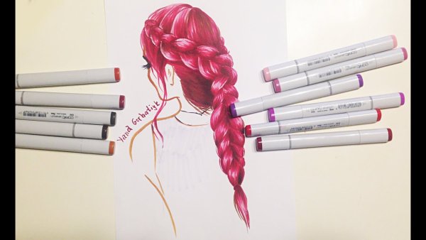 Нарисовать девушку в стиле космоса