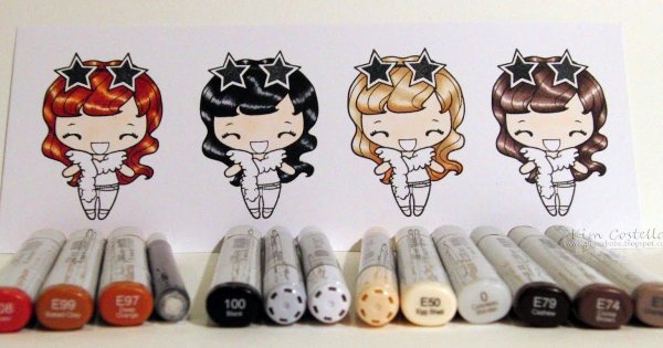 Причёски для рисования цветные