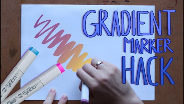 Градиент фломастерами
