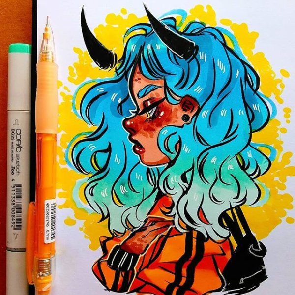 Рисунки маркерами