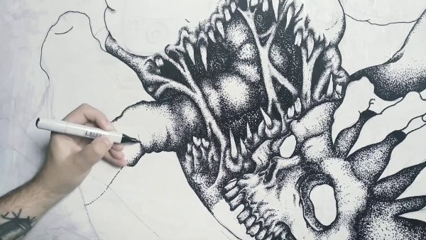 Рисунки маркерами демоны