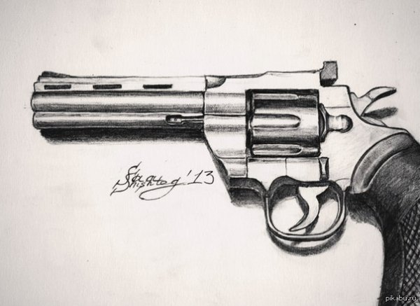 Револьвер карандашом