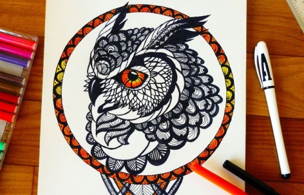 Зентангл животные