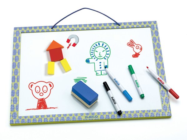 Магнитная доска Djeco "Геоформ" с набором магнитных фигур