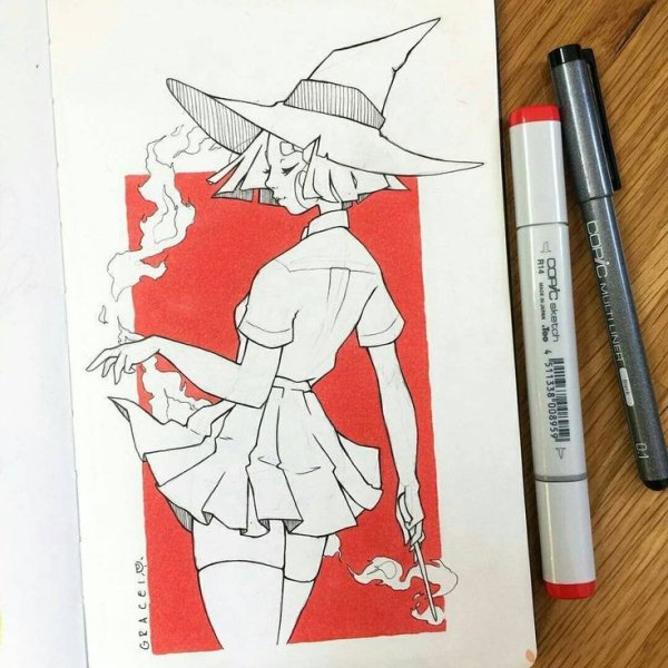 Рисунки для скетчбука японские