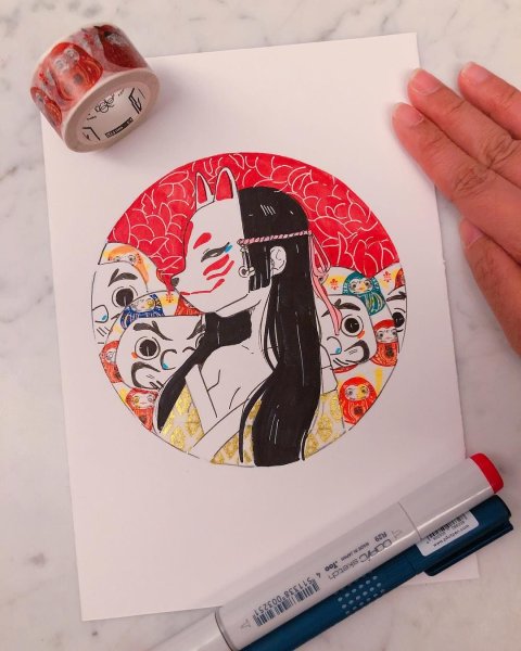 Необычные рисунки фломастерами