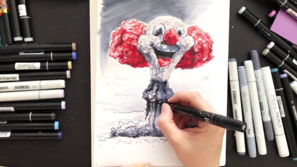 Скетчи маркерами