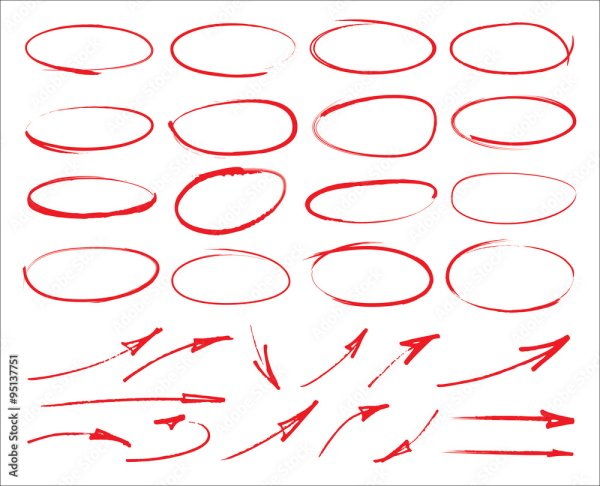 Овал маркером