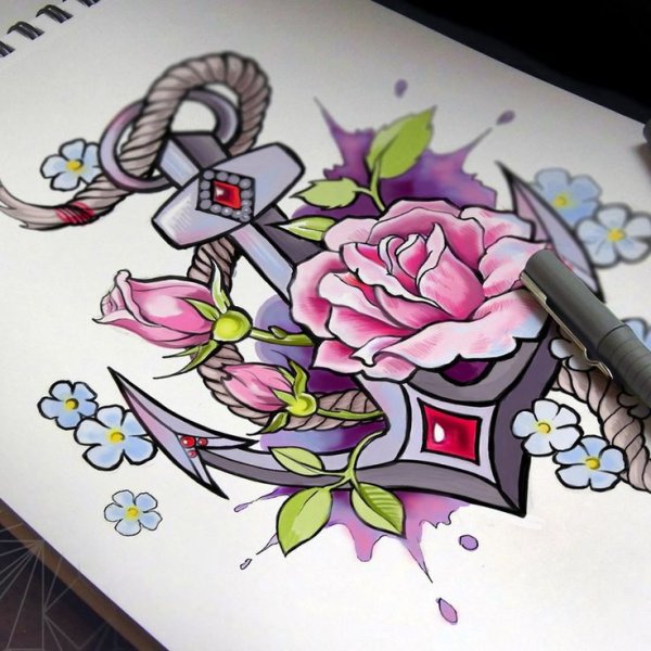 Татуировки маркером легкие