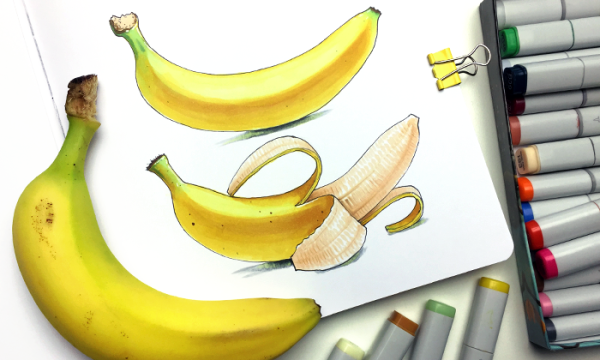 Банан маркерами