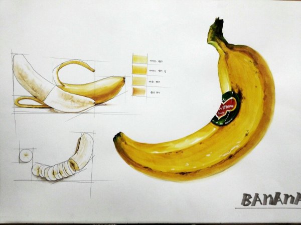 Банан маркерами