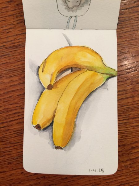 Рисование банан фломастером маркерами