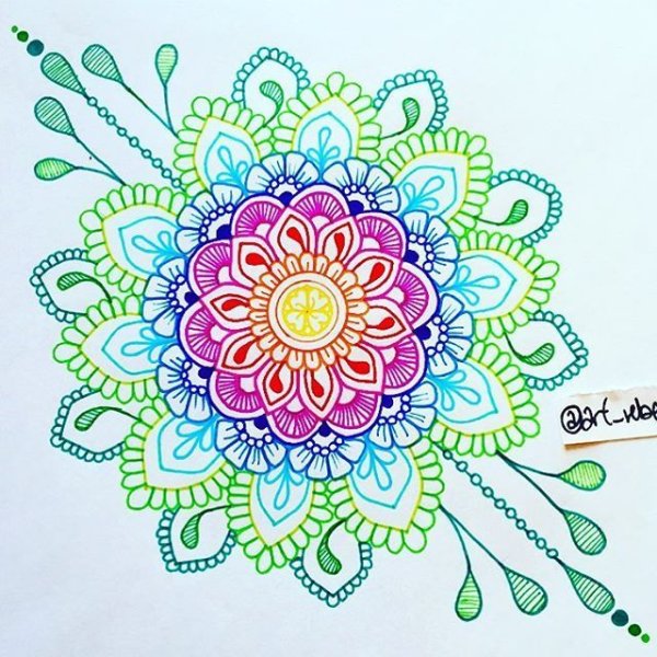 Мандала карандашом