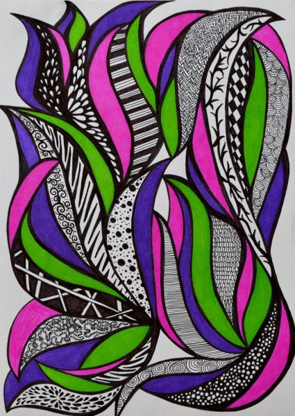 Орнамент фломастером