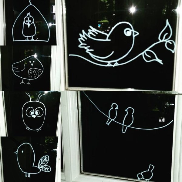 Трафарет для грифельной стены