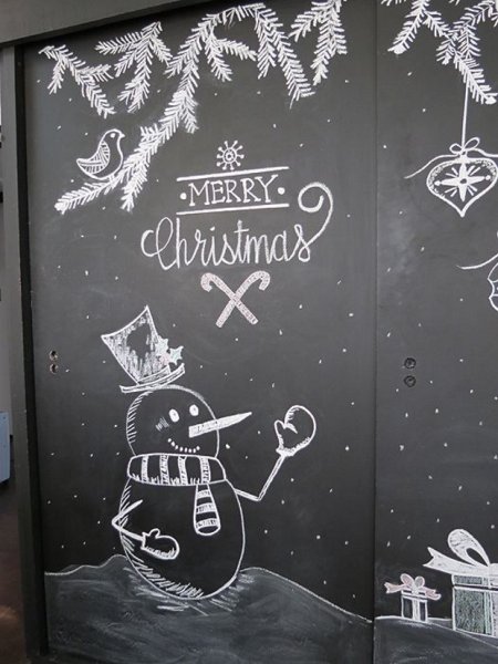 Новогодняя меловая доска