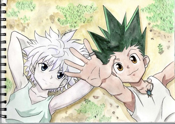 Гон и Киллуа для срисовки