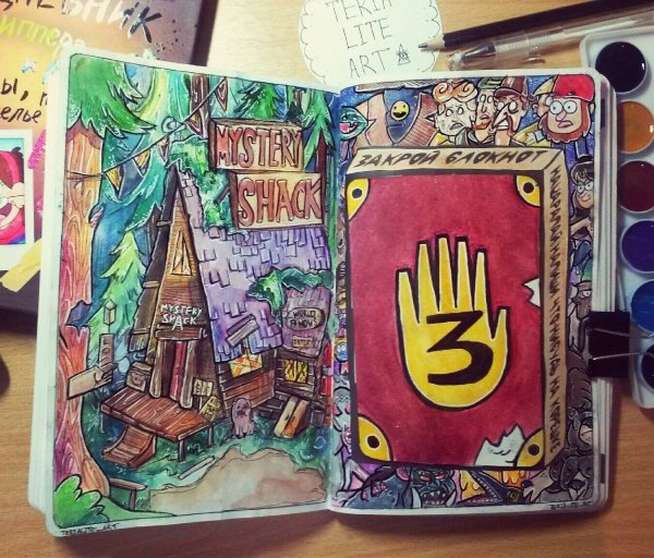 Идеи для оформления обложки скетчбука