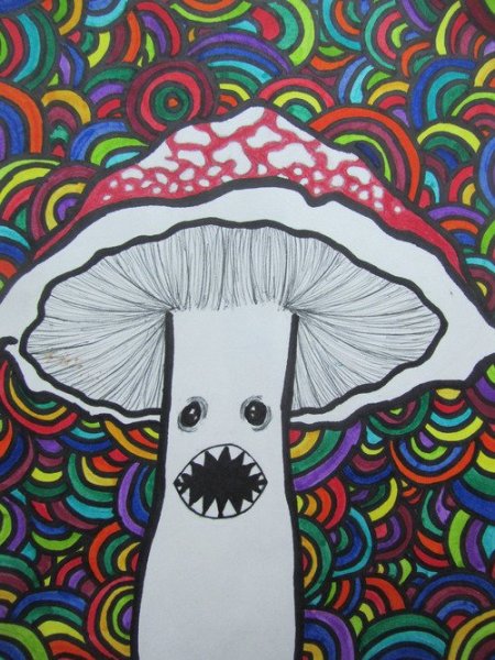 Лера Кирьякова портрет маркерами