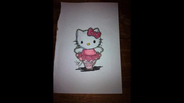 Рисунки маркерами Хеллоу Китти
