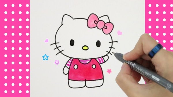 Как нарисовать хелол Китти