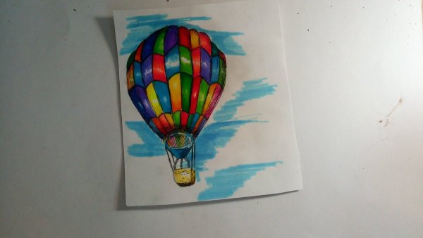 Воздушные шарики фломастерами