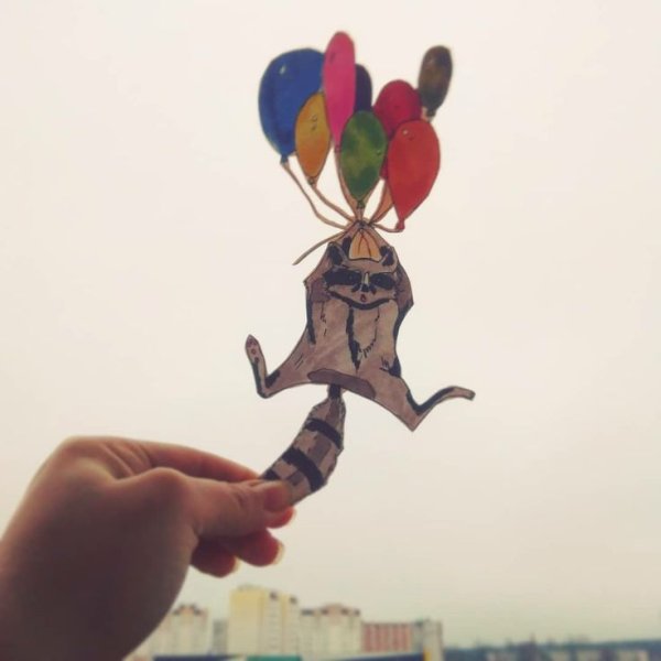 Воздушные шарики скетчинг