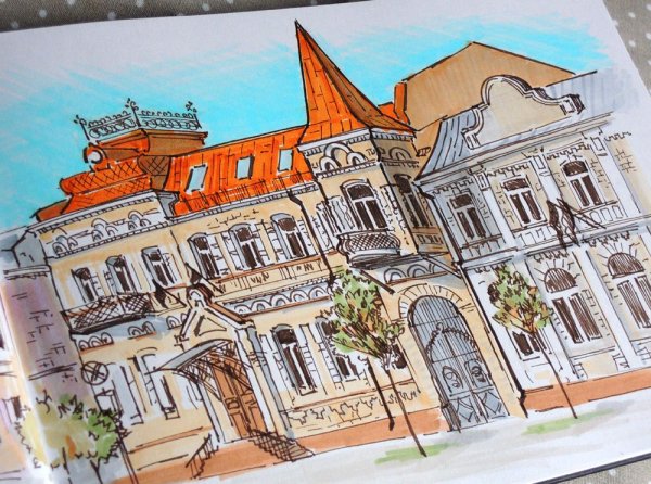 Город маркерами