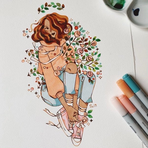 Художник Sibylline Meynet солнце