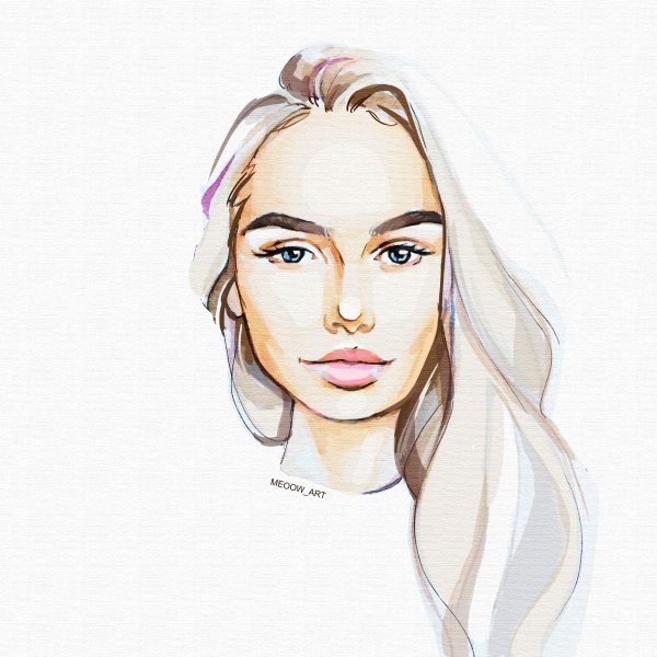 Фэшн портрет маркерами