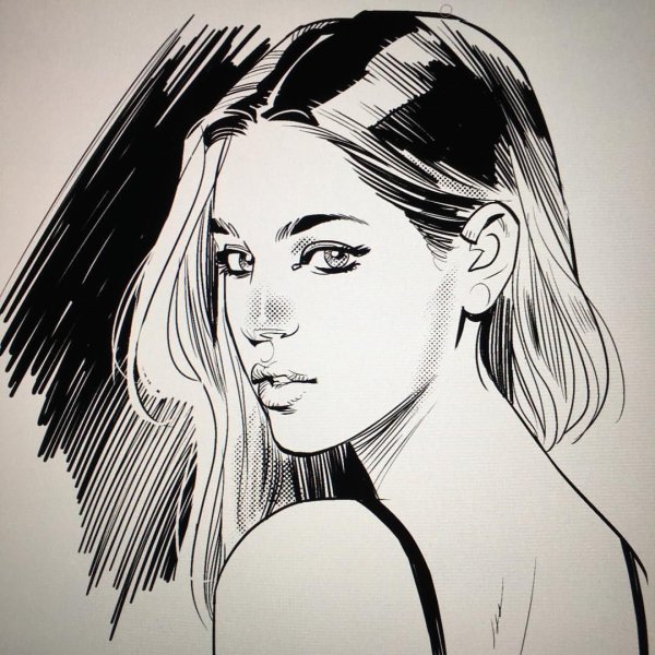 Портрет девушки Графика