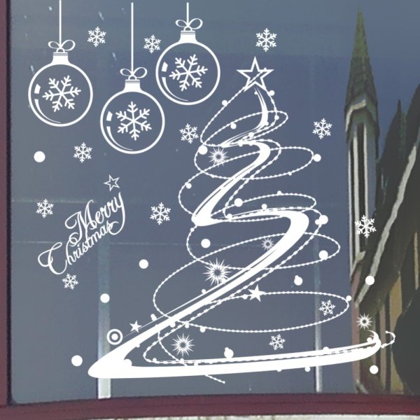 Новогодние узоры на окна гуашью