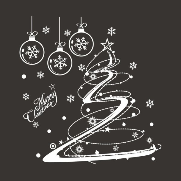 Новогодние узоры на стекле