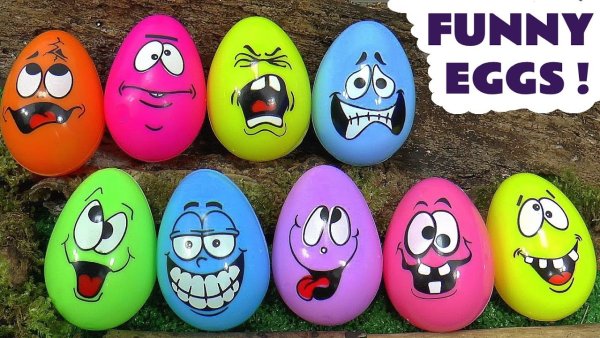 Смешно Раскрашенные яйца