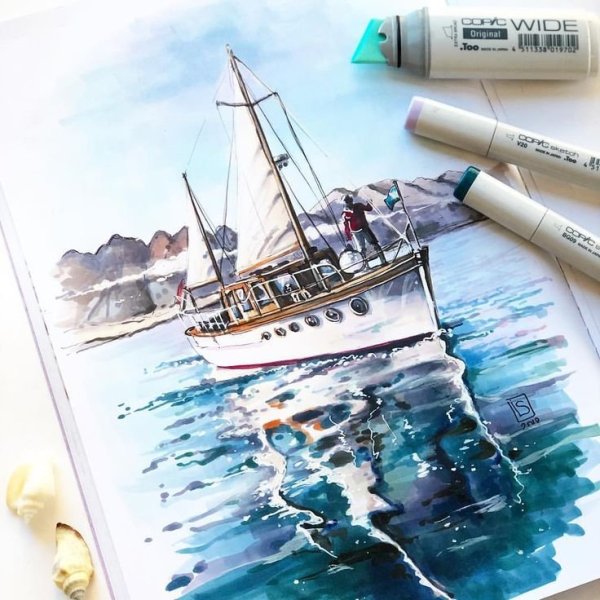 Море маркерами